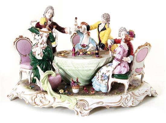 Continental porcelain figural group