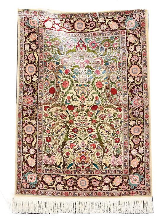 Silk Turkish Herekee carpet 3 1  139077