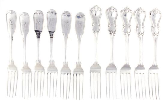 American coin silver fork sets 1390d6