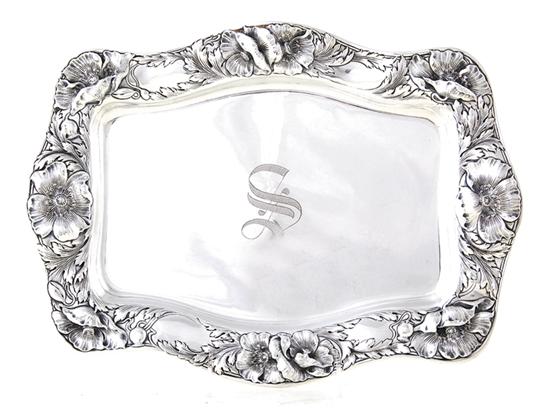 Gorham sterling serving tray Rhode