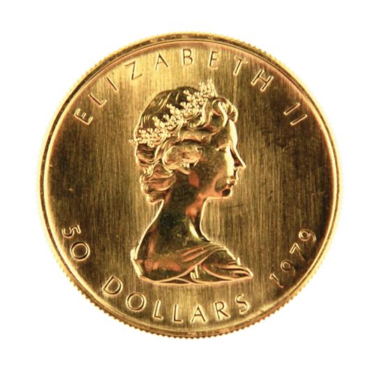 Canadian 1979 Gold Maple Leaf 50 139189