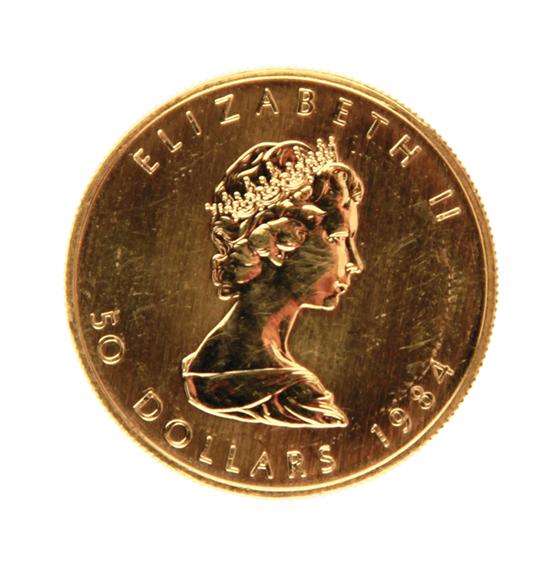 Canadian 1984 Gold Maple Leaf 50 139199