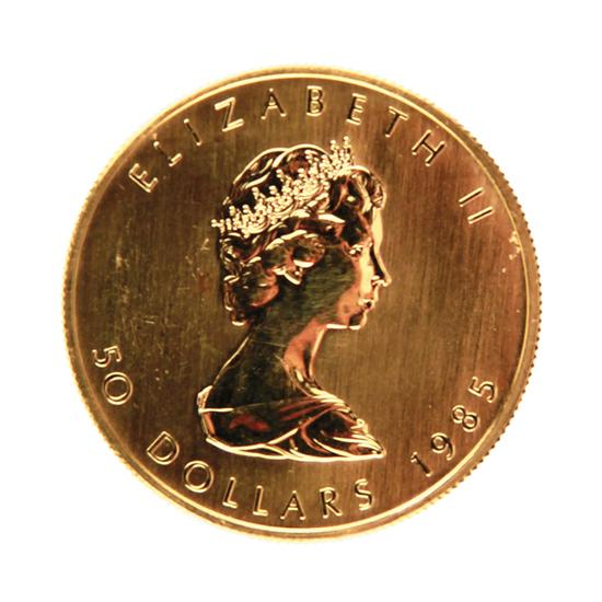 Canadian 1985 Gold Maple Leaf 50 139193