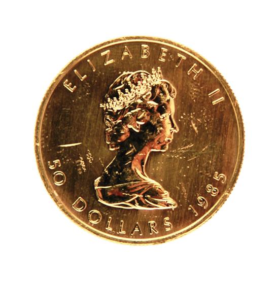Canadian 1985 Gold Maple Leaf 50 1391a0