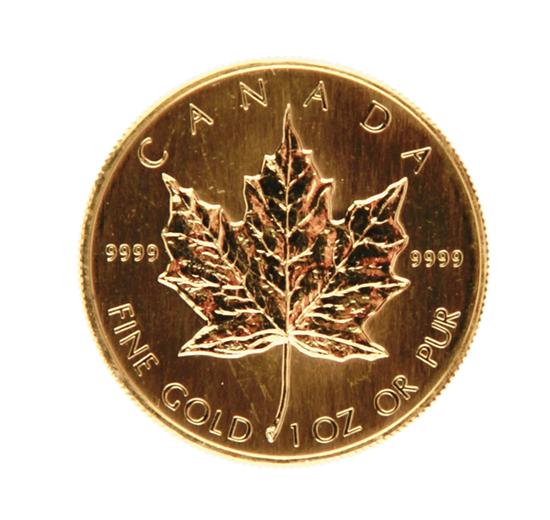 Canadian 1985 Gold Maple Leaf 50 13919d