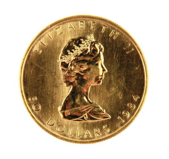 Canadian 1984 Gold Maple Leaf $50