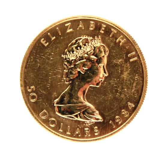 Canadian 1984 Gold Maple Leaf $50 coin