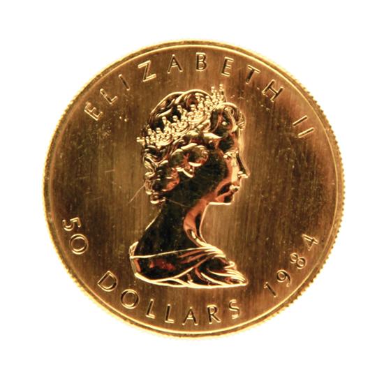 Canadian 1984 Gold Maple Leaf $50