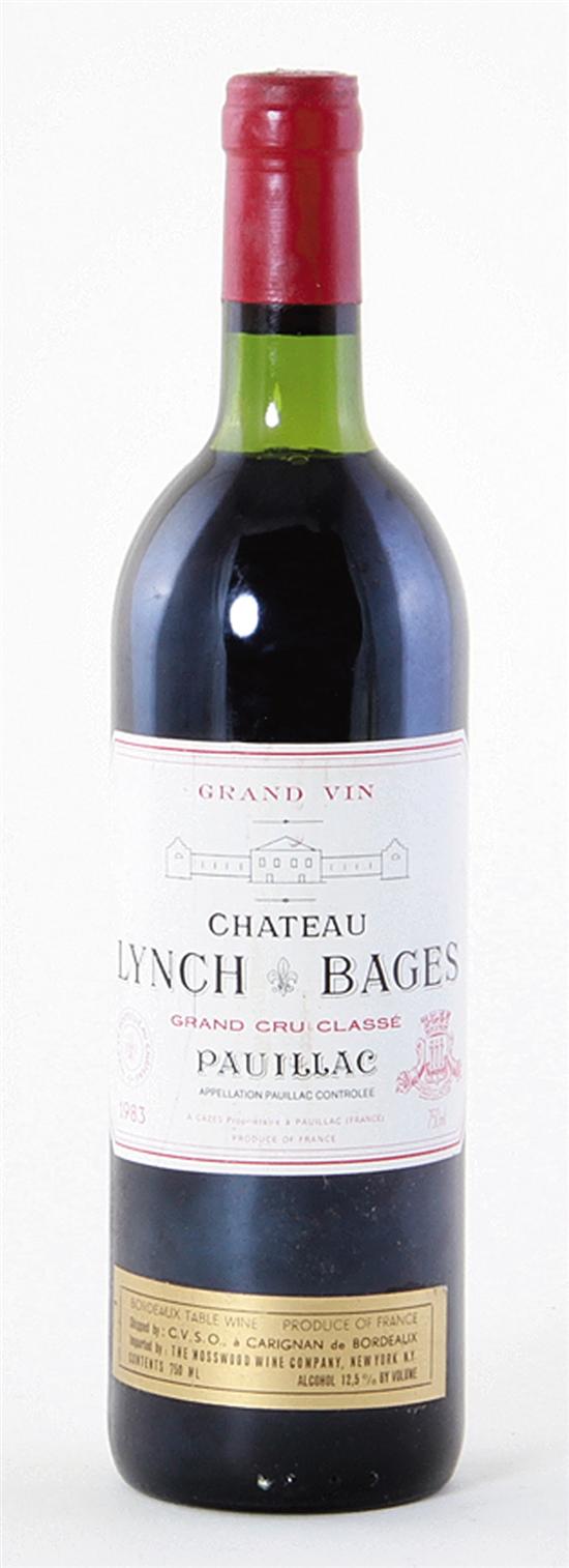 Chateau Lynch Bages 1983 Bordeaux 13923f