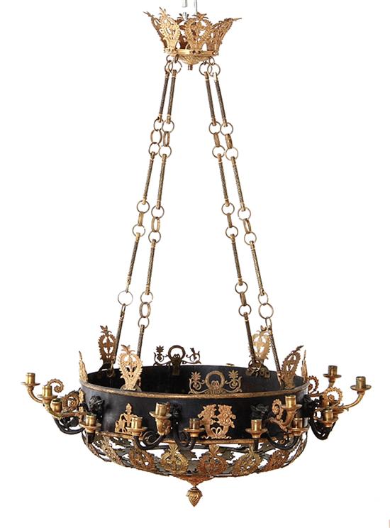 Regency brass chandelier first 13928a