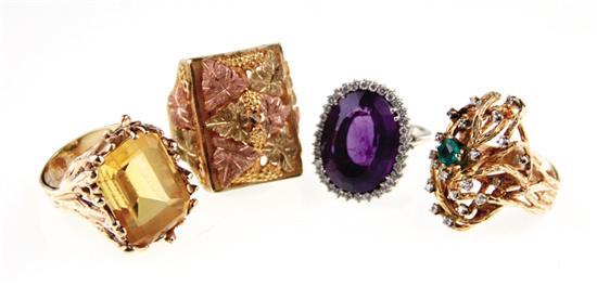 Gold and gemstone rings Black Hills