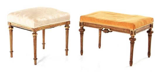 Louis XVI style giltwood stools