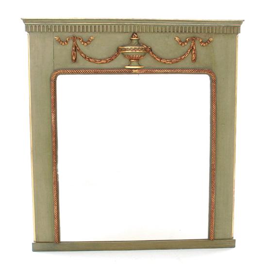 Louis XVI style painted overmantel 1392bf