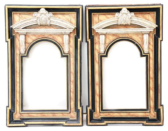Pair Continental paint and giltwood 1392cb