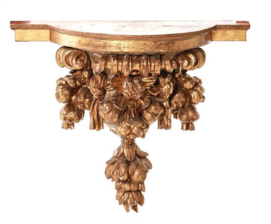 Continental carved giltwood console