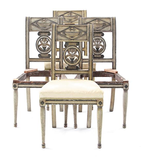 Set of four Continental sidechairs