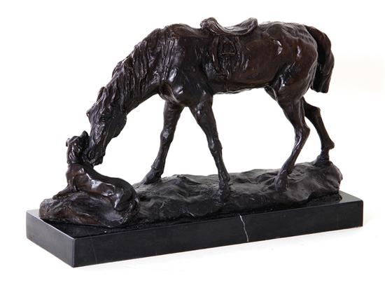 Bronze sculpture of horse and hound 139337