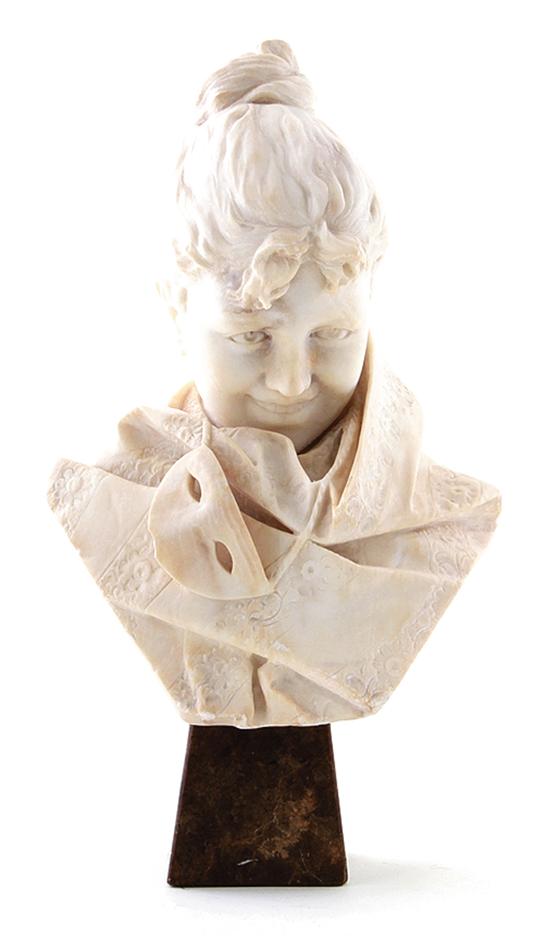 Italian school carved marble bust 139338