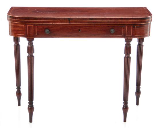 Sheraton inlaid mahogany card table 139364