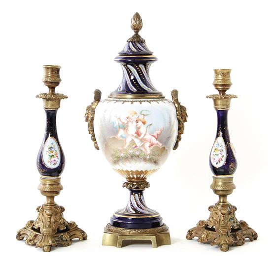 French porcelain covered urn and 13936b