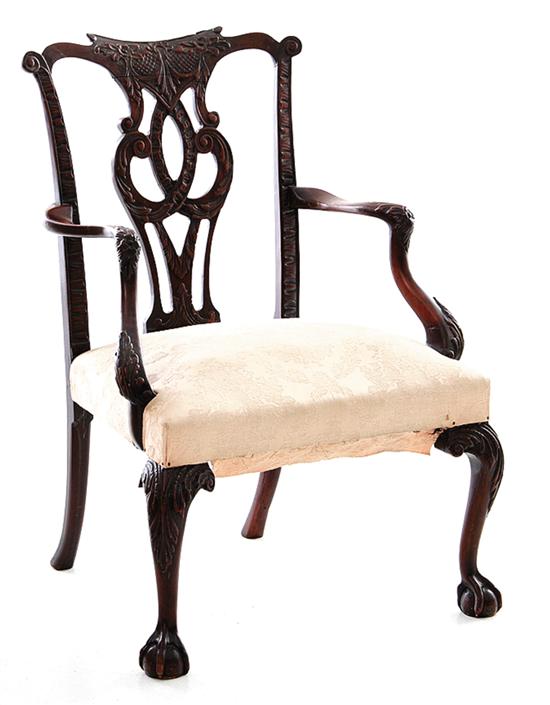 George III style carved mahogany 13938c