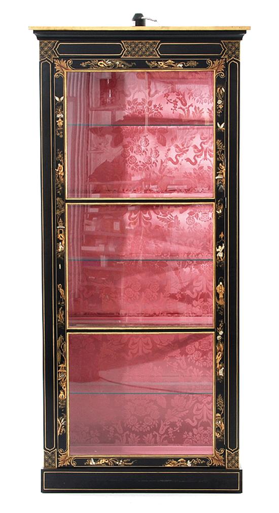 Chinoiserie-decorated curio cabinet