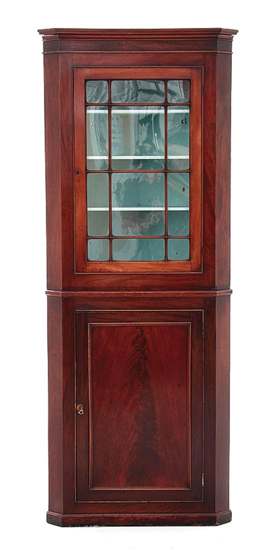 Georgian mahogany corner cupboard