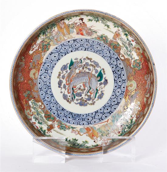 Japanese porcelain charger Meiji 1393b3