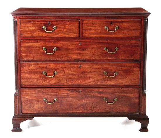 George III carved and inlaid mahogany