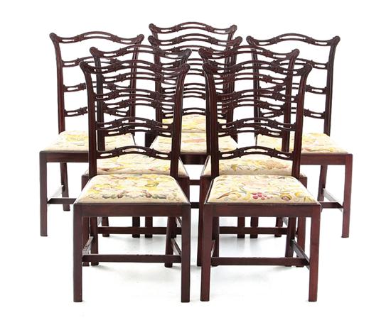 Set of eight Chippendale style