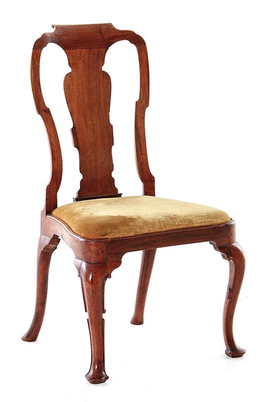 Queen Anne style walnut side chair