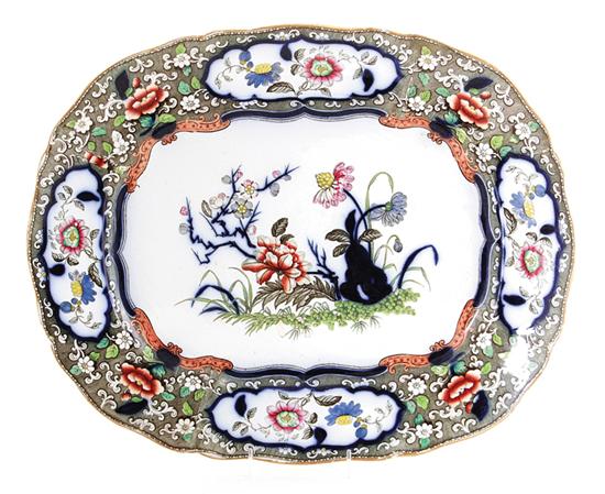 English ironstone platter mid 19th 1393e6