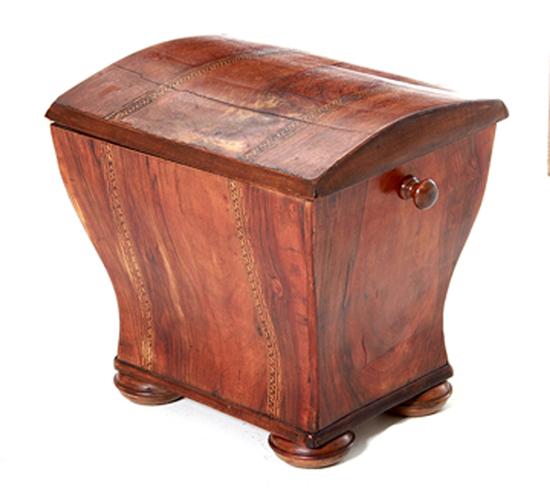 Continental inlaid walnut box dome 1393fc