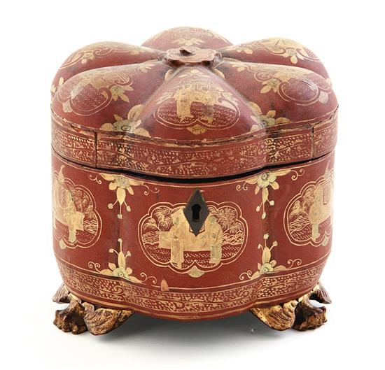 Chinese Export gilt red lacquer 1393f4