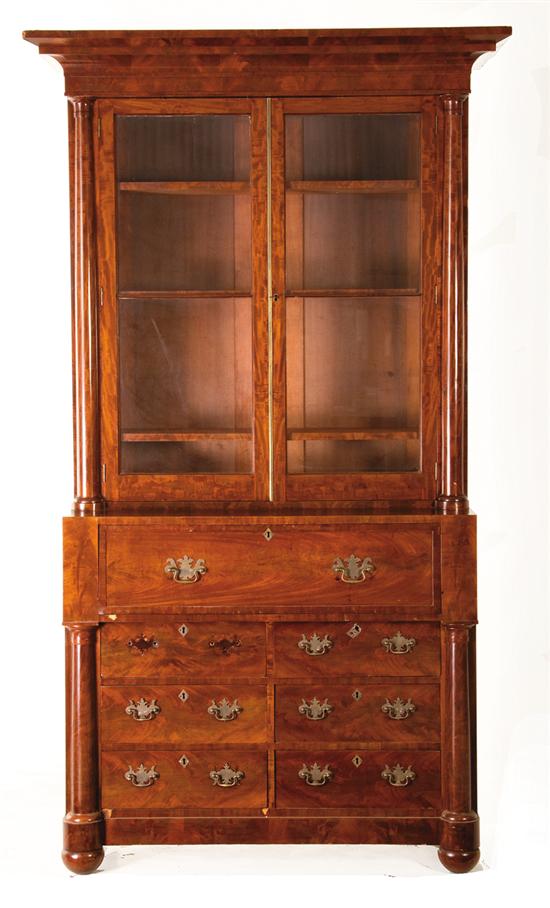 Boston Classical mahogany secretary 13946c