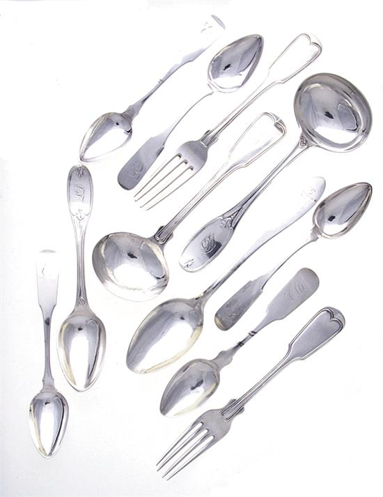 Charleston coin silver spoons forks 13948e