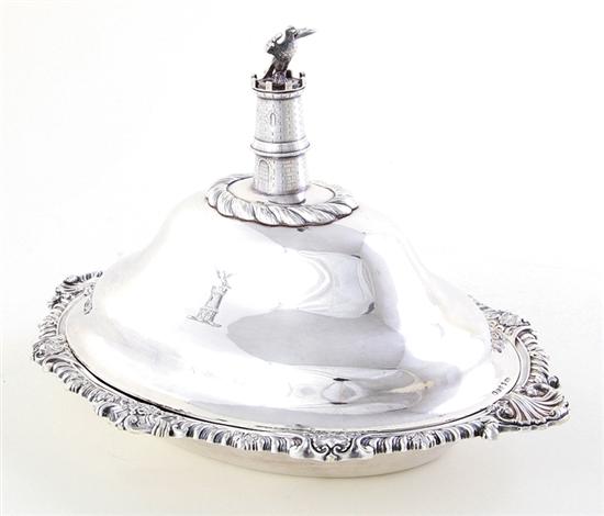 William IV silverplate covered 13948d