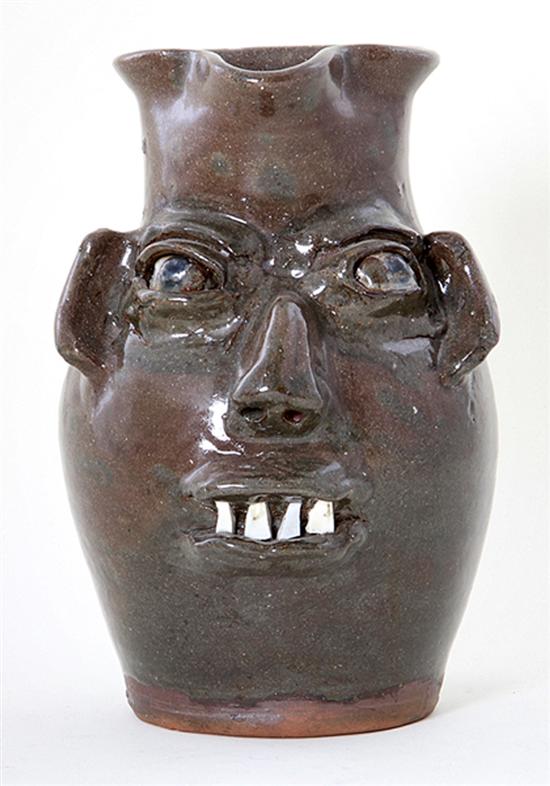 B.B. Craig stoneware face pitcher