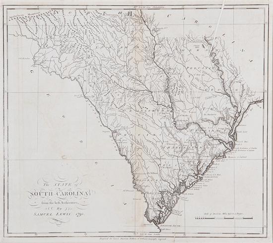 Early South Carolina map Lewis 139564