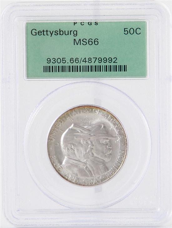 1936 Gettysburg 50C coin PCGS grade 139570