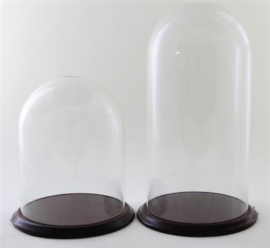 Glass display domes similar round