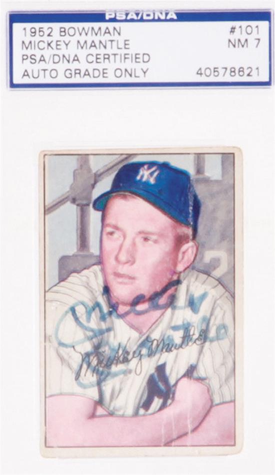 Bowman 1952 Mickey Mantle 101 13958c