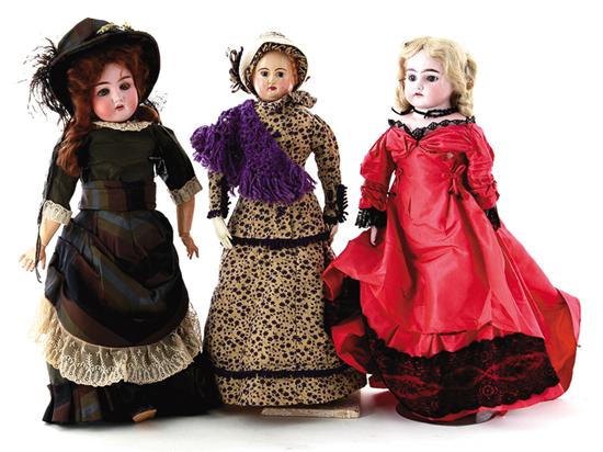 Collection of antique dolls circa