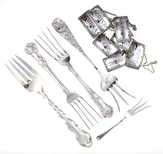 Collection silver and plate flatware