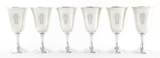 American sterling set of goblets pattern