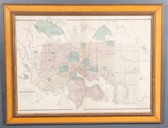  Map City of Baltimore no 1395fe