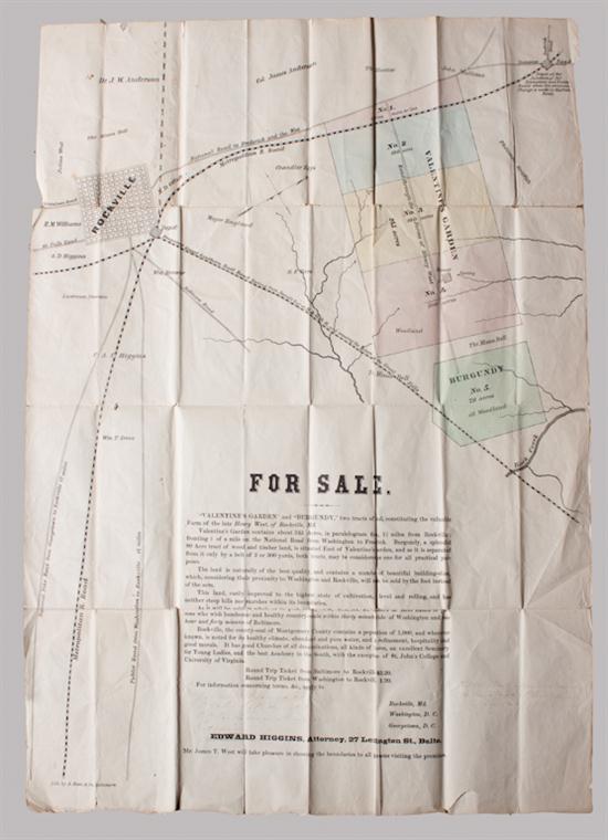 Map Broadside promoting the auction 139621