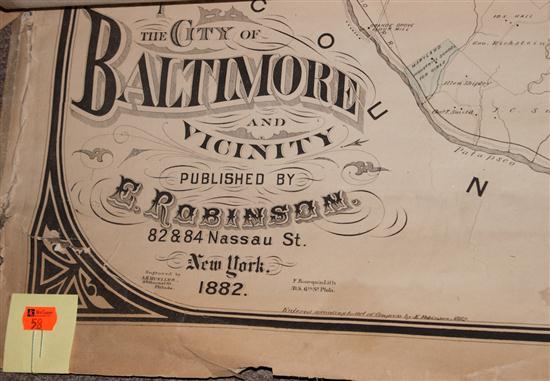  Map E Robinson City of Baltimore 13962d