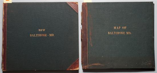  Map Two copies of Baltimore Maryland 13963e