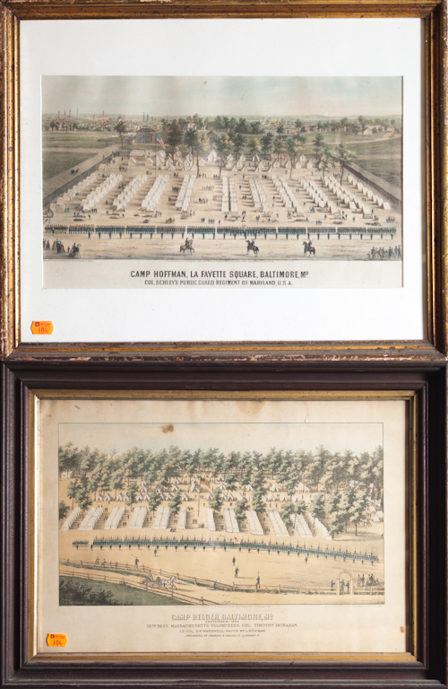 [Civil War Camp Views] Two chromolithographs